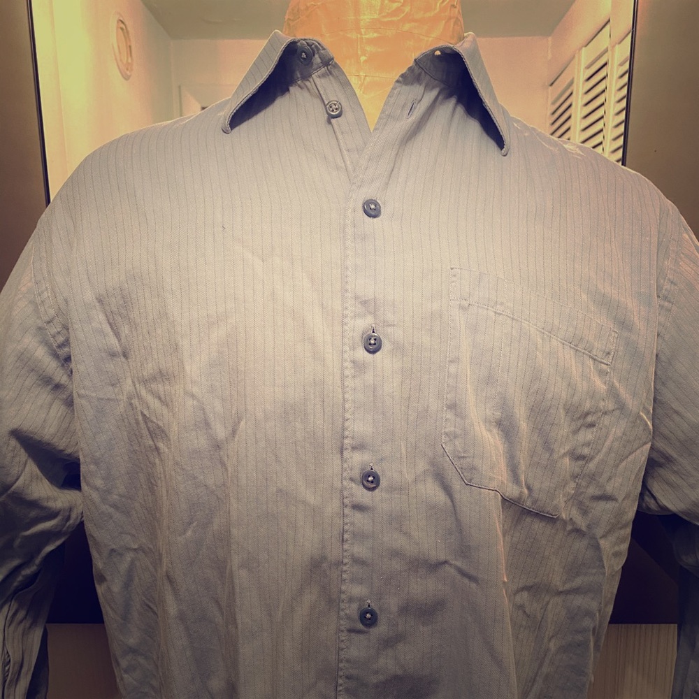 Kennth Cole Long Sleeve Mens Size Large Button Up
